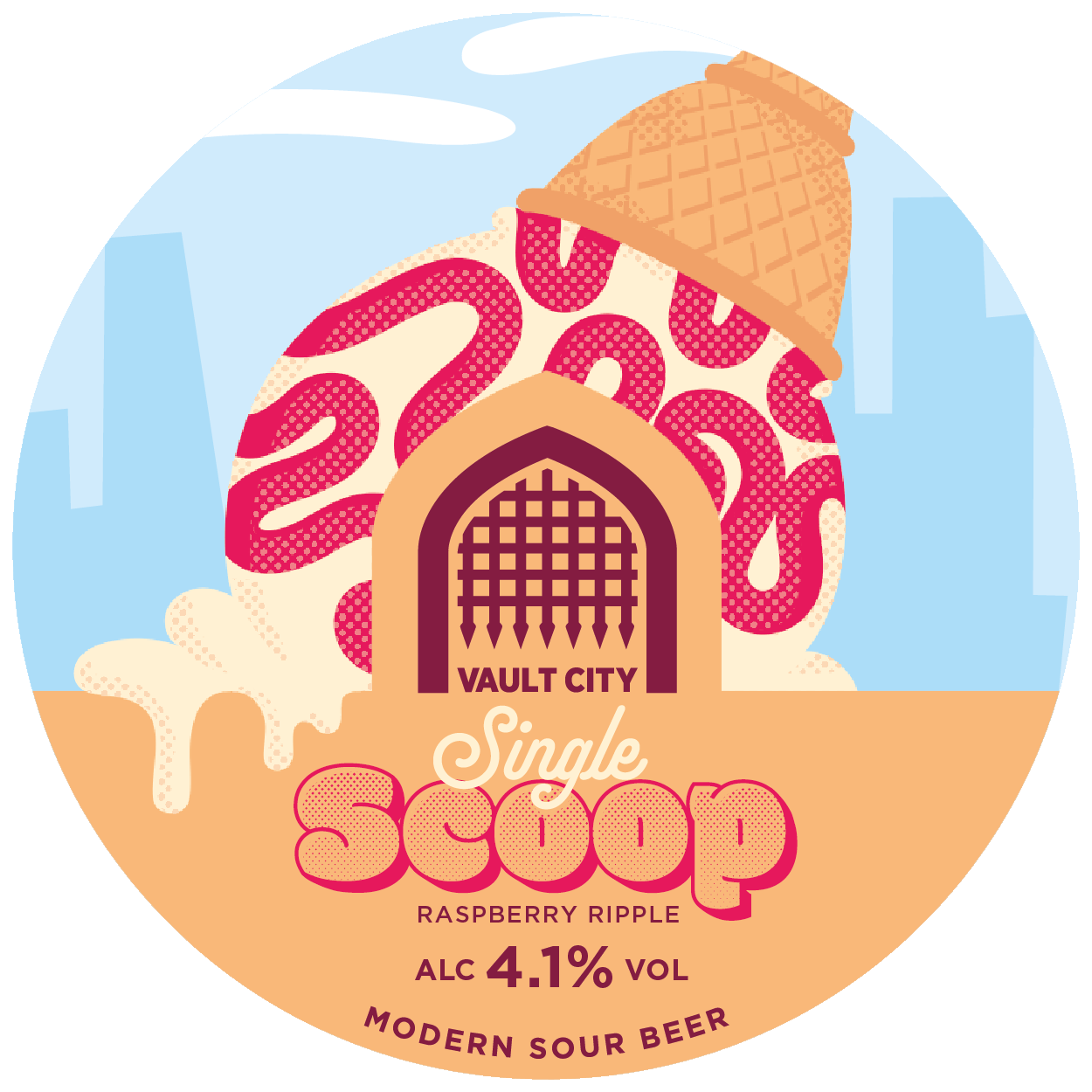 Vault City Raspberry Ripple Single Scoop Fruited Sour Owk