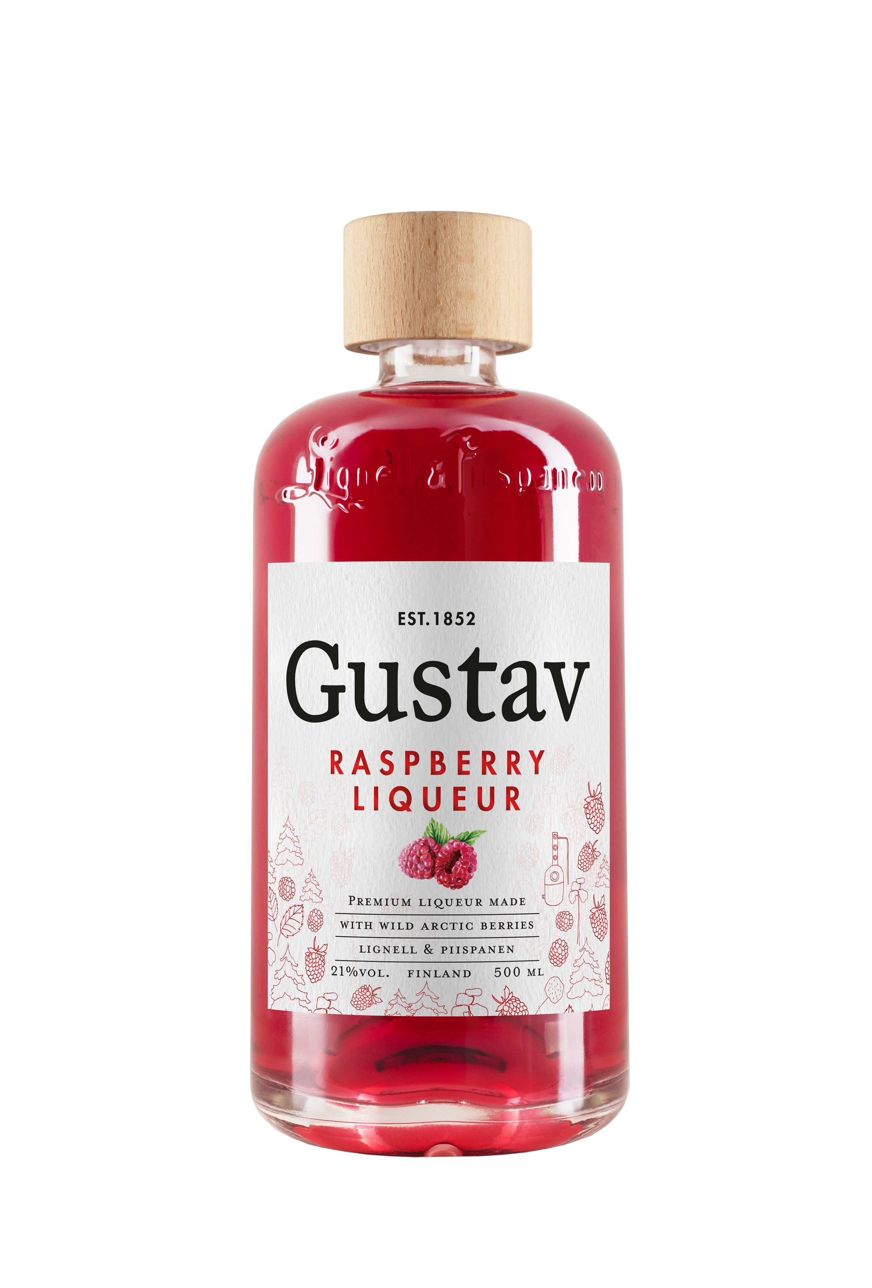 Gustav Raspberry Liqueur 21%, 50 cl