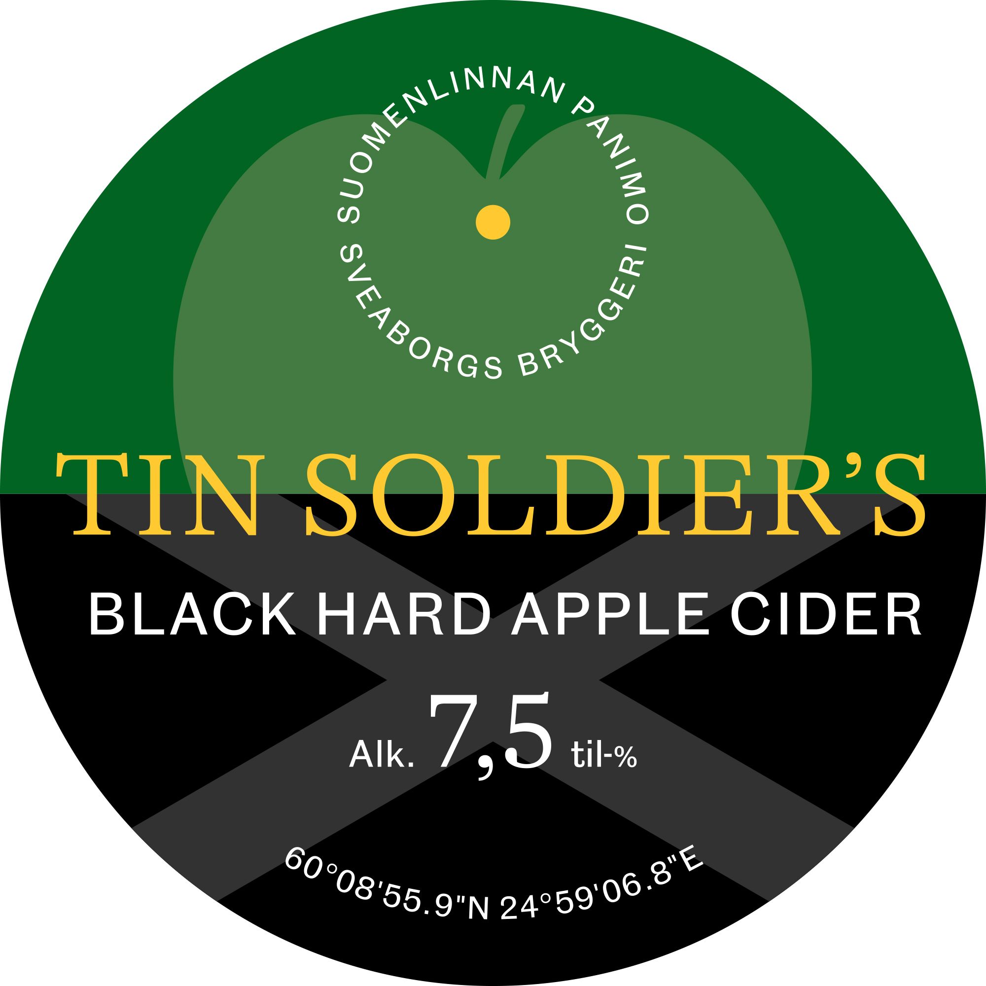 Suomenlinnan Panimo Tin Soldier's Black Hard Apple Cider owk