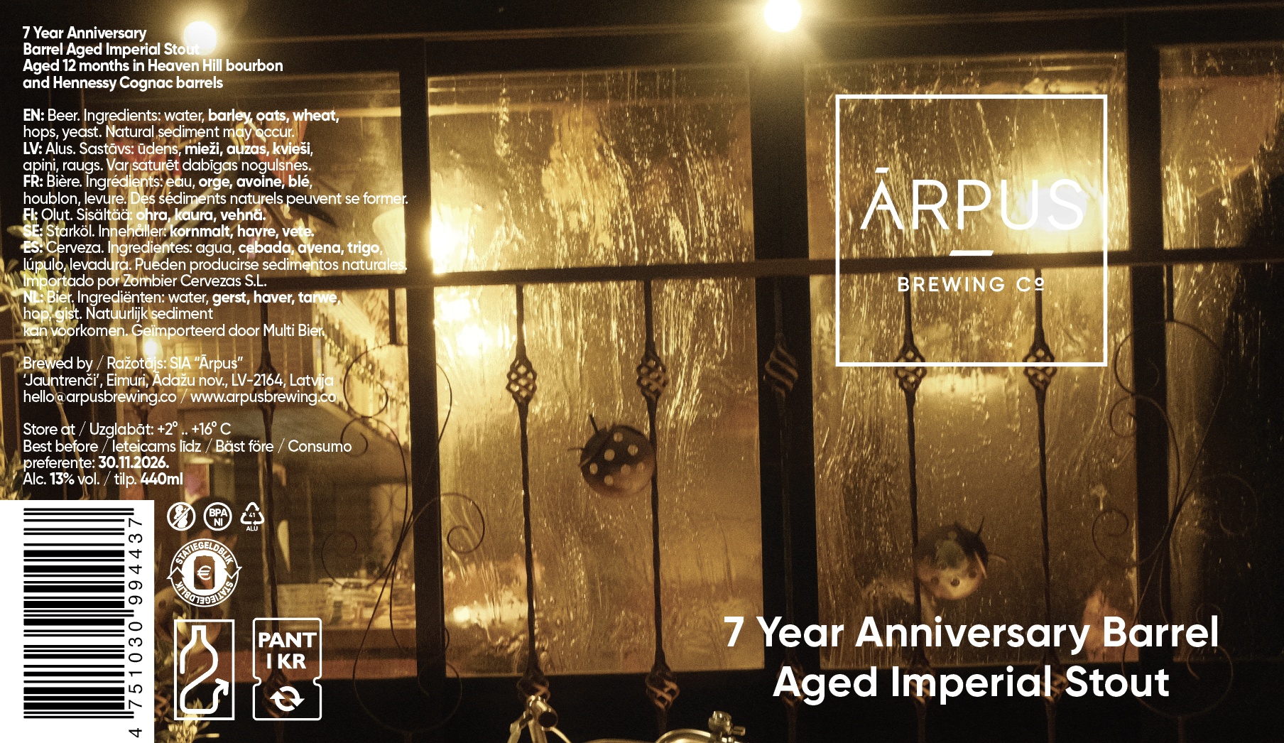 Arpus Brewing Co.year Anniversary Barrel Aged Imperial Stout