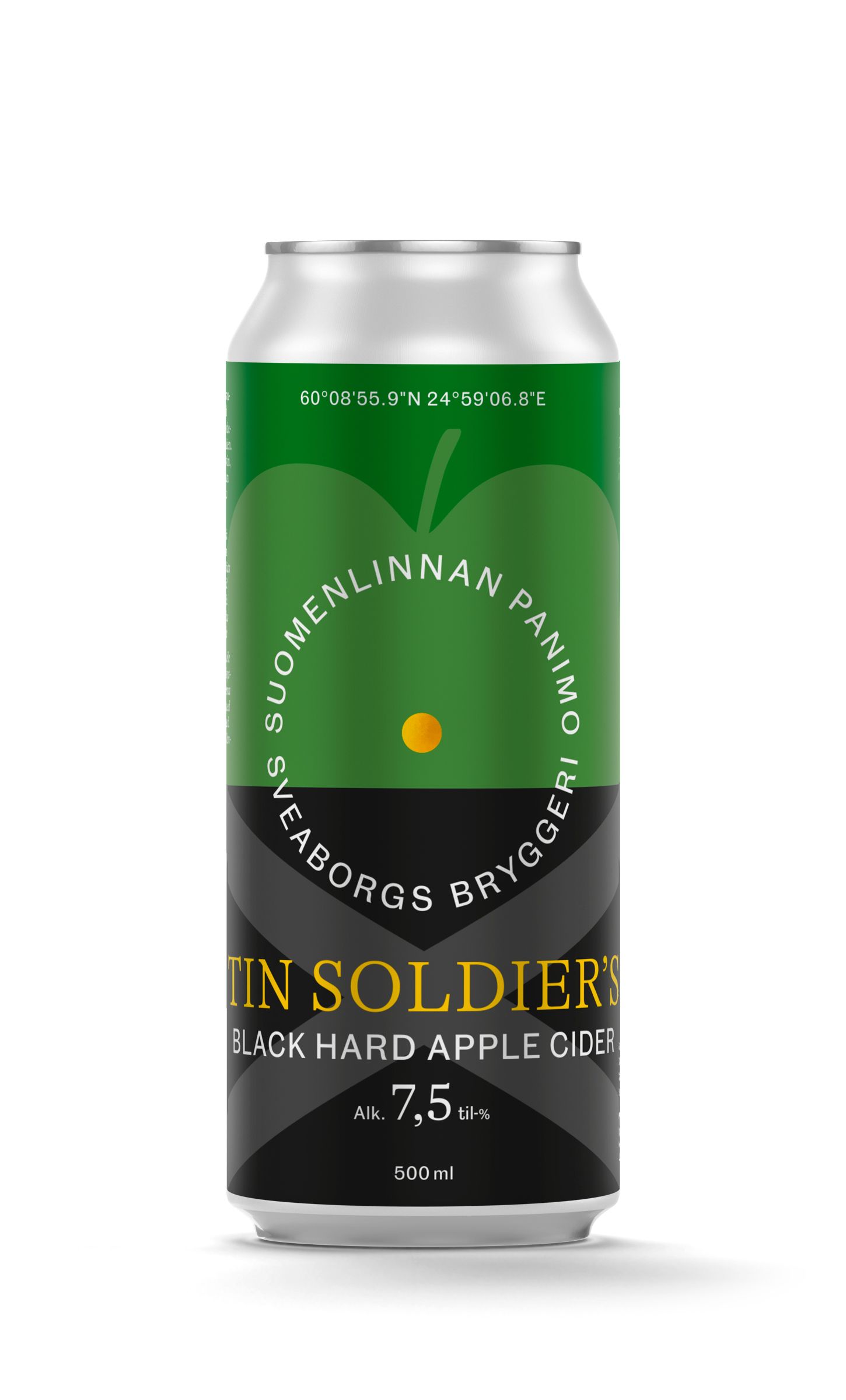 Suomenlinnan Panimo Tin Soldier's Black Hard Apple Cider tlk