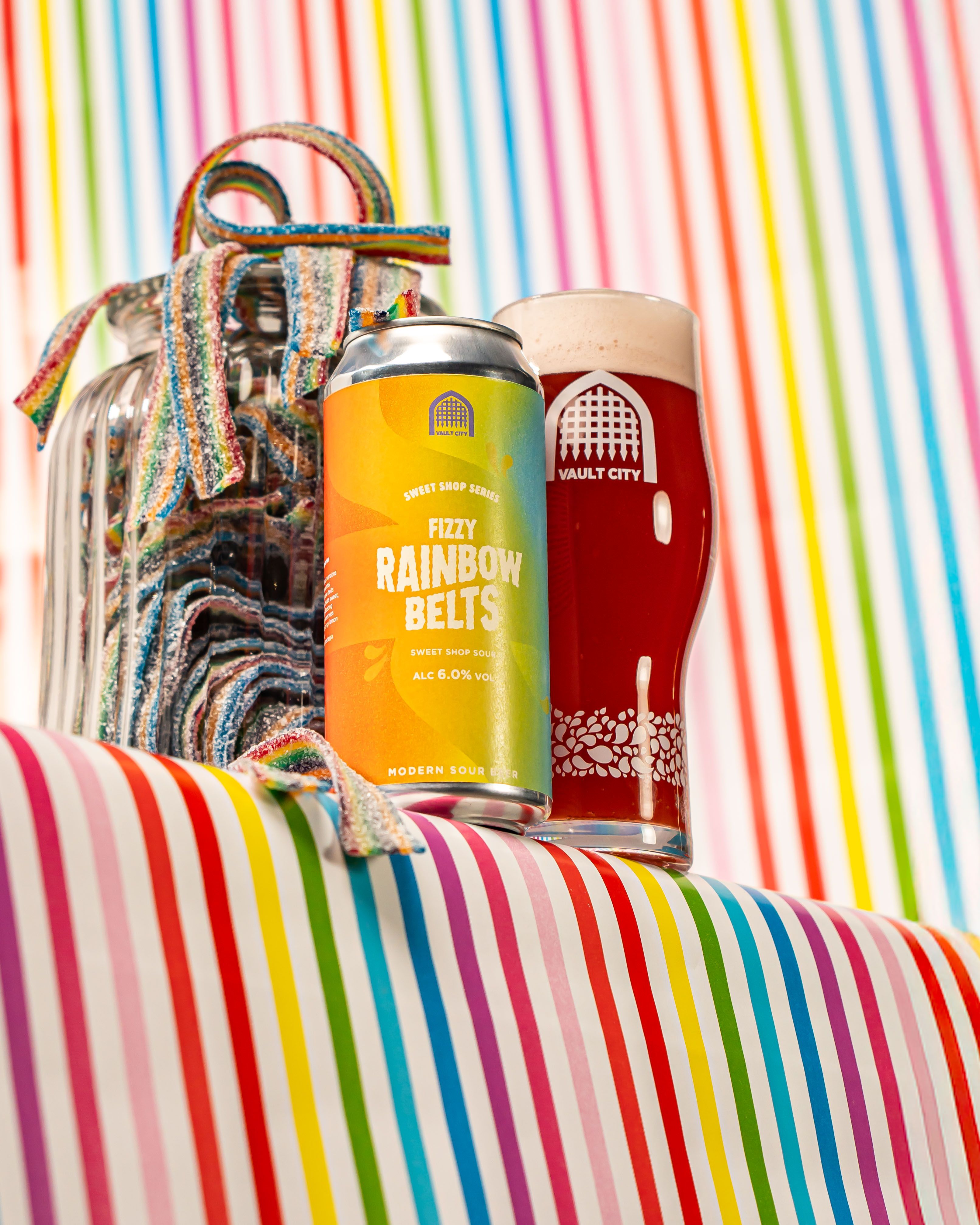 Vault City Fizzy Rainbow Belts Candy Sour tlk